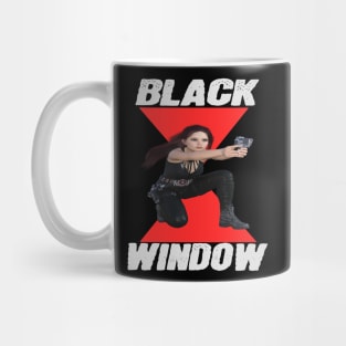 Black Window Spy Character Knock Off Parody Reboot Off Brand Cheesy Meme Mug